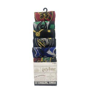 Harry Potter 6 Pair Casual Crew Shoes Size 8-12 WIZARDING WORLD